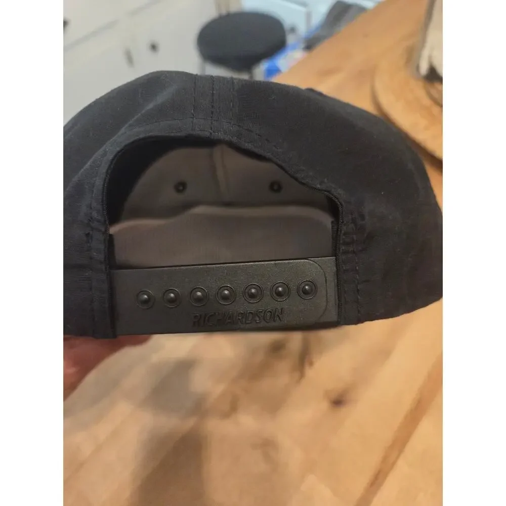 Richardson R-Active Black Rope Hat - Migra Bird Logo - NWT